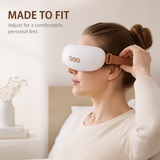 Woman adjusting the PLUTO RELAX M15 brown head strap
