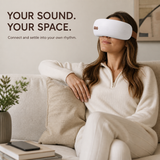 Woman relaxing with PLUTO RELAX M15 Bluetooth audio